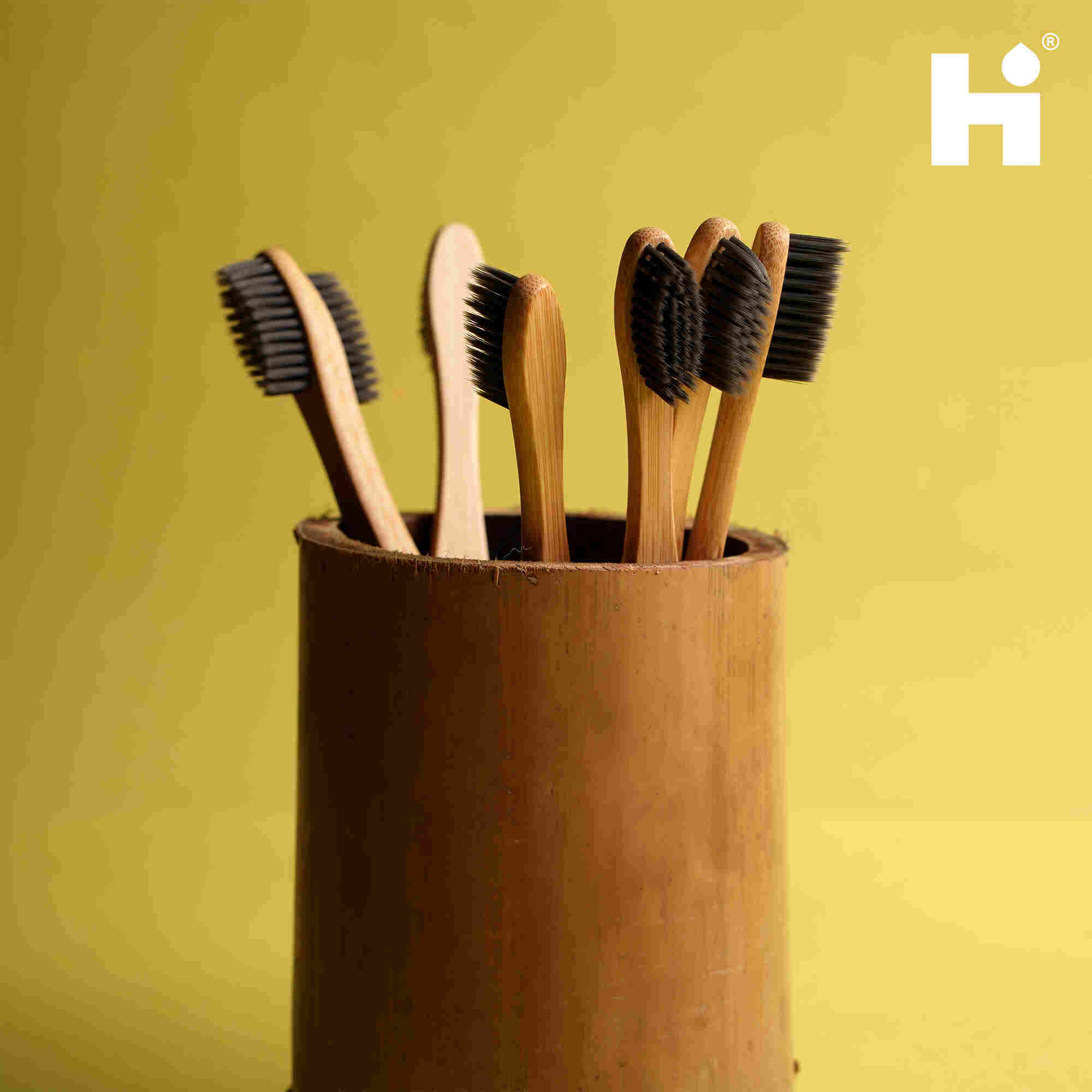 BAMBOO TOOTHBRUSH WITH CHARCOAL BRISTLES