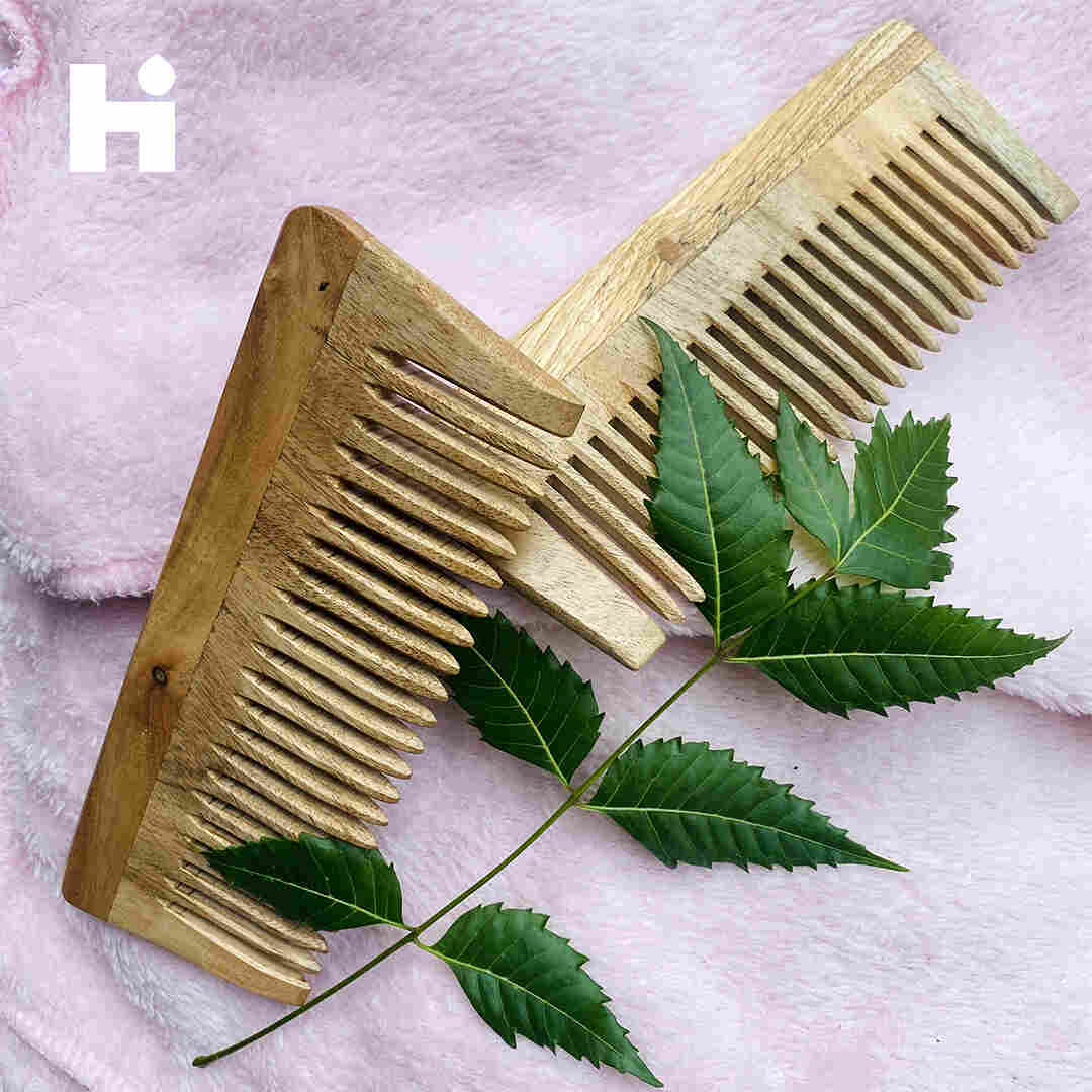 NEEM WOOD DETANGLER COMB